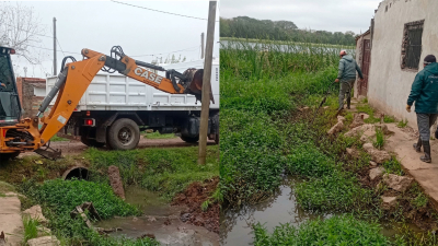 La APA y el Municipio removieron un relleno clandestino sobre una laguna