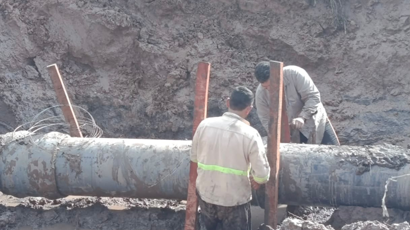 Sameep finalizó los trabajos en el acueducto General San Martín