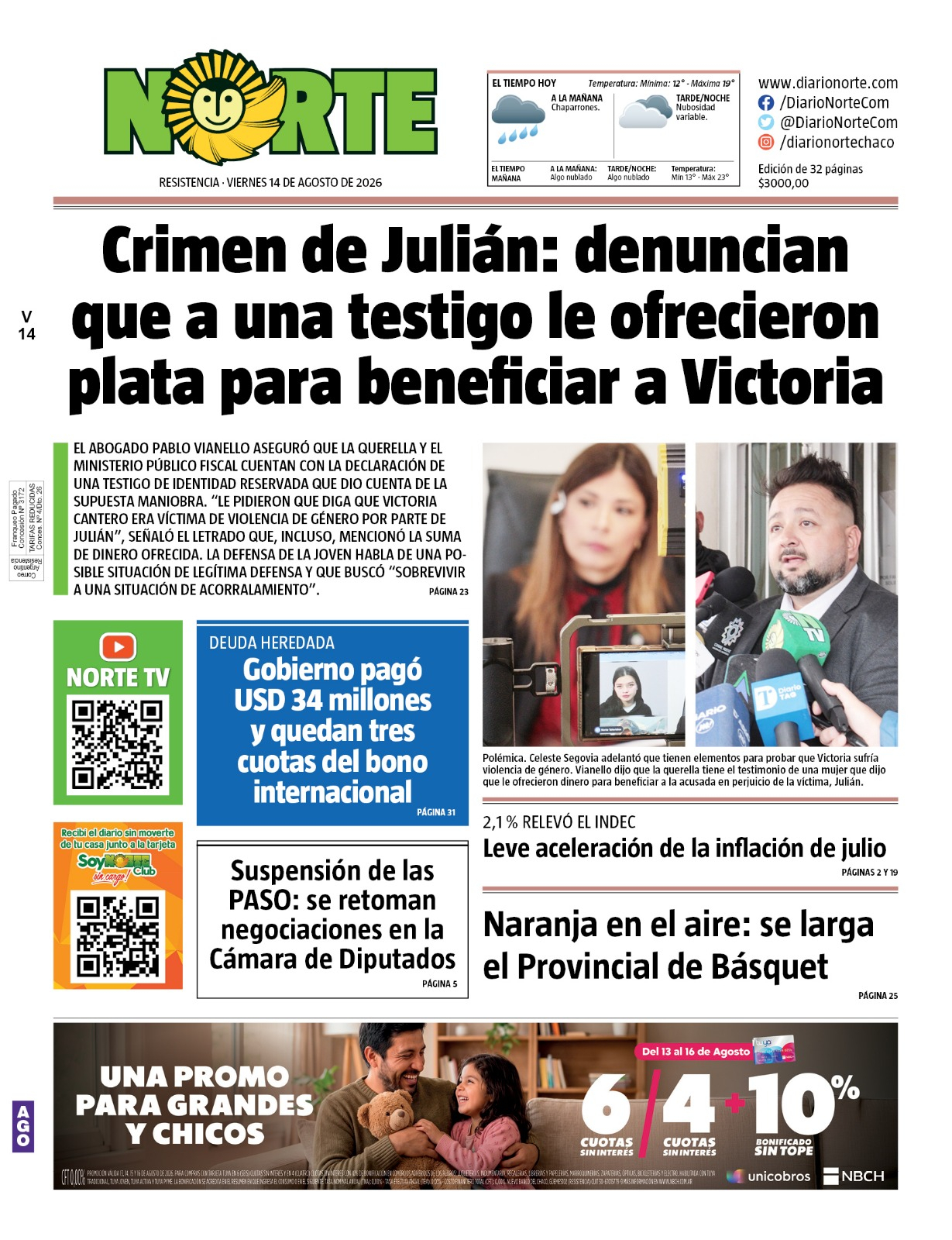 Edición del 14-08-2026