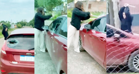 Fontana: atacó el auto de una conocida de su expareja y le rompió todos los vidrios