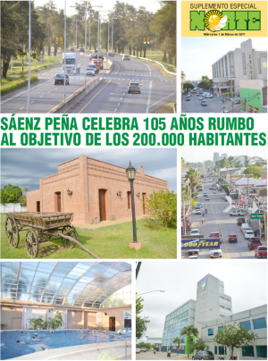 Sáenz Peña celebra 105 años rumbo al objetivo de los 200.000 habitantes