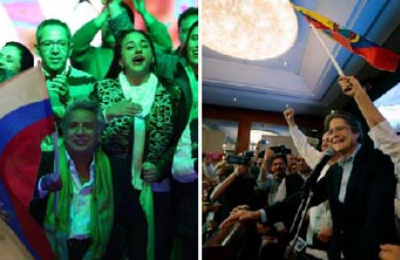 El oficialista Moreno derrotaba al banquero Lasso