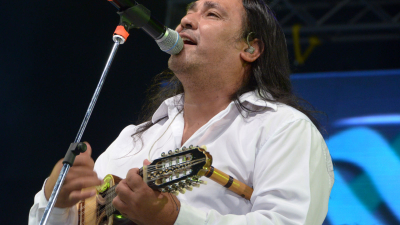 El Chaqueño Palavecino y Sergio Galleguillo en la fiesta
