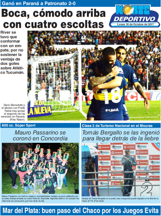 Boca, cómodo arriba con cuatro escoltas