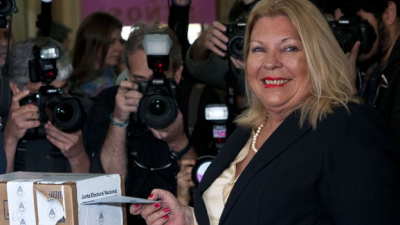 Lilita votó y dijo que no puede “estar feliz”
