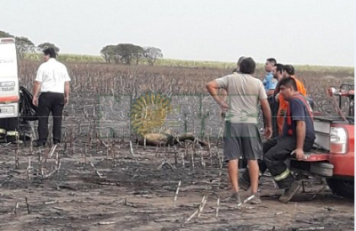 Chaqueño murió al incendiarse la cosechadora que manejaba en un campo