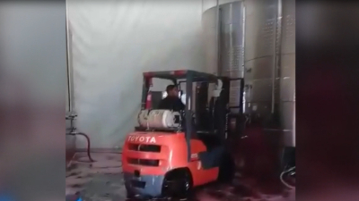 El video de la bodega mendocina inundada de vino que se viralizó