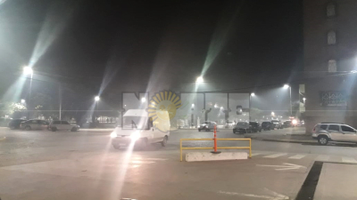 El centro de la Ciudad Termal se tapó con humo