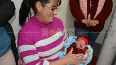 Santa Sylvina conmovida por el hallazgo de una beba abandonada