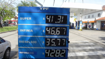 El litro de Súper perforó la barrera de los $ 40 en YPF