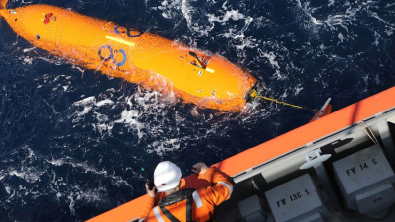 El lugar del hallazgo del submarino