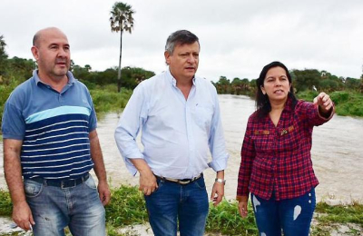 Aclaración del gobernador sobre trabajos en las defensas de Villa Ángela
