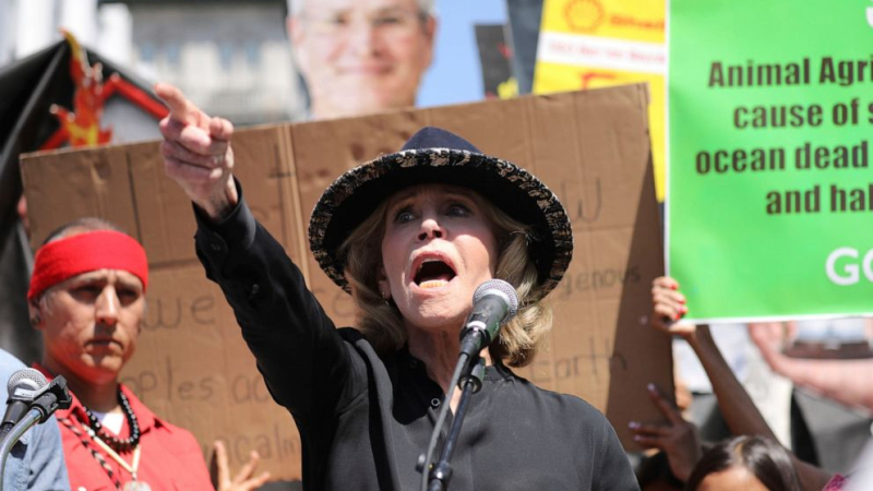 Jane Fonda arrestada durante manifestación contra el cambio climático