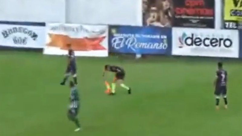 Un partido del ascenso se paró por un ataque de teros