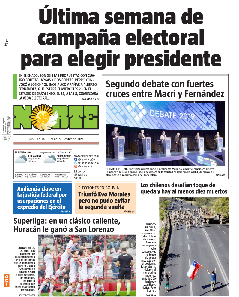 Edicion del 21-10-2019