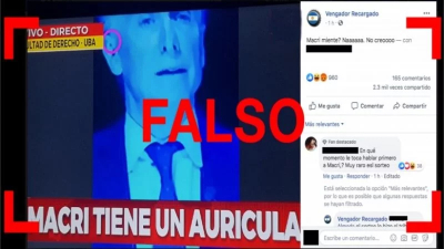 Lo confirmó Reverso: es falso que Macri tenía un auricular durante el debate presidencial
