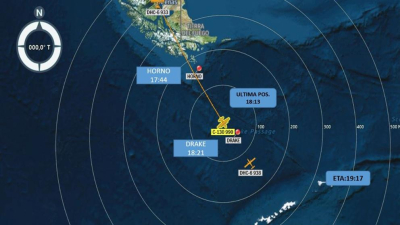 Chile declara “siniestrado” un avión militar en el que iban 38 personas a la Antártida