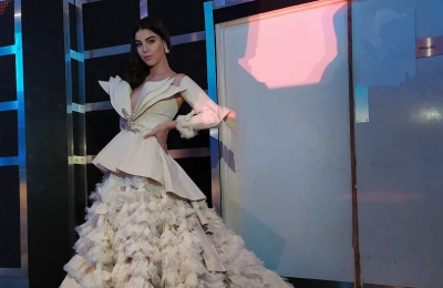 Un vestido de Gustavo Pucheta en el Miss World de Inglaterra