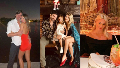 De rojo, blanco y negro: los looks de las famosas en Nochebuena