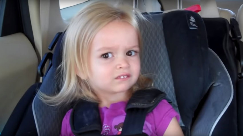 La reconocida “niña meme” volvió con una nueva reacción con un filtro de Instagram