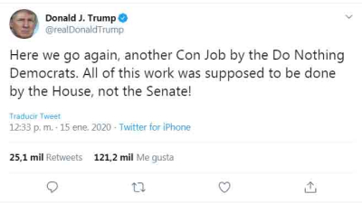 EEUU: Cámara de Representantes transfiere al Senado la acusación contra Trump