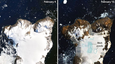 La NASA compartió imágenes impactantes sobre el derretimiento de la Antártida