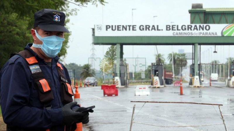 Fuerte control de vehículos en acceso al puente General Belgrano
