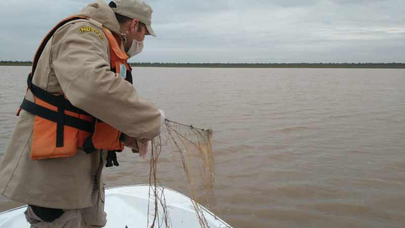 Prefectura incautó más de 4.600 metros de redes de pesca