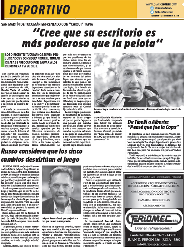 ‘‘Cree que su escritorio es más poderoso que la pelota‘‘
