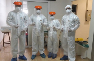 La unidad médica de la Uncaus, encargada de atender a casos sospechosos de COVID-19