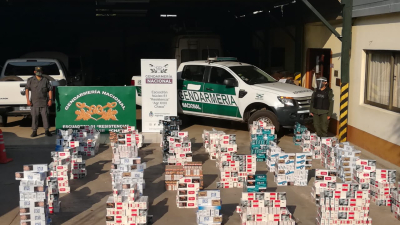 Gendarmeria secuestró importante cargamento de  cigarrillos ilegales 