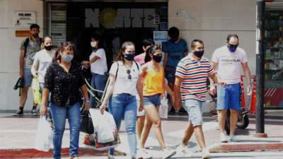 Día de la Madre: intenso movimiento en el centro de la ciudad