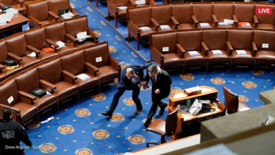 Partidarios de Trump asaltaron el Congreso en la sesión de proclamación de Biden como presidente