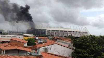 Se incendió una de las sedes del Mundial Brasil