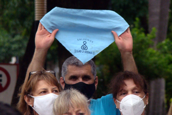 Marcha de apoyo a la jueza Aucar por la medida cautelar antiaborto