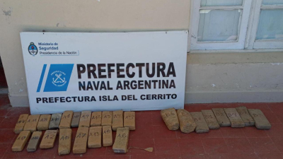 Isla del Cerrito: Prefectura secuestró casi 28 kilos de marihuana
