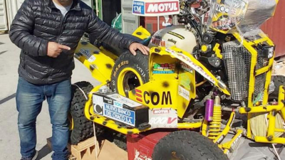Carlos Verza recibió el cuatriciclo y apunta los cañones al Dakar 2022