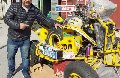 Carlos Verza recibió el cuatriciclo y apunta los cañones al Dakar 2022
