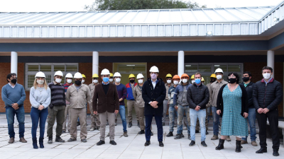 Colonia Benítez: el ministro Nicolás Trotta recorrió una escuela próxima a inaugurarse
