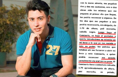 Sergio Alila declaró ante el fiscal que fue abusado por un comisario