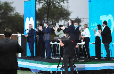 Papelón con la prensa en la visita presidencial
