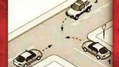 ¿Qué auto debe pasar primero?