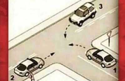 ¿Qué auto debe pasar primero?