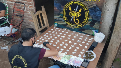 Casi mil dosis de cocaína y dos detenidos en Villa Prosperidad