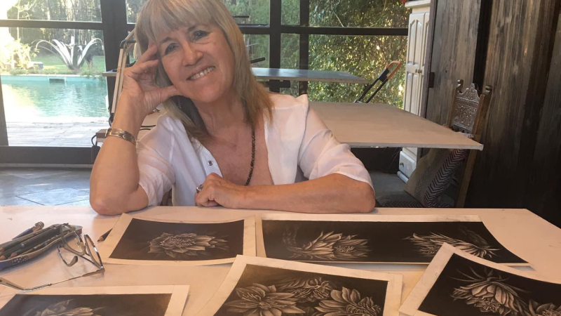 La artista Beatriz Moreiro, presente en la Bienal Sur representando a Argentina