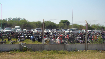 El predio donde se quemaron 250 motos es de la Policía del Chaco