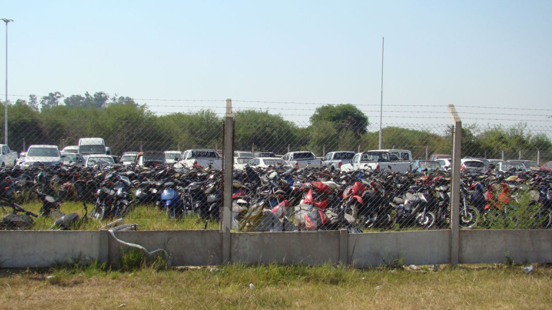 El predio donde se quemaron 250 motos es de la Policía del Chaco