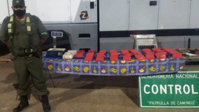 Dos detenidos con 28 kilos de cocaína en un micro de larga distancia