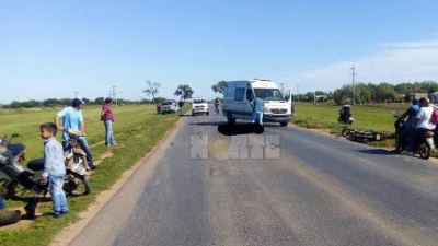 Las Breñas: muere un hombre en un choque entre dos motos