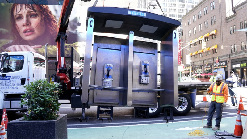 Desconectaron la última cabina telefónica pública con monedas en la ciudad de Nueva York